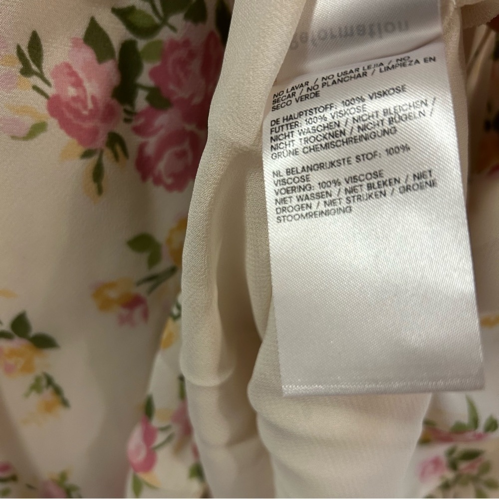 Reformation Julie Two Piece long sleeve top w/ matching midi skirt in Posy Sz 4 - Picture 16 of 16